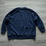 Aerie  Blue “Checked Out” Crewneck Sweater Size Small Photo 7