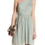J.Crew  Sage Green One Shoulder Silk Dress  Photo 0