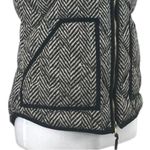 J.Crew  Vest Down Filled Quilted Puffer Herringbone Black Tan Women’s Size Small Photo 9