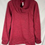 Ideology Women's Cowl Neck Pullover Long Sleeve Red Black Shirt Sweater Sz L Photo 6