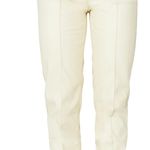 Pretty Little Thing Cream Leather Pants Photo 3