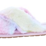 New Boutique Fur Slippers Criss Cross Fluffy Flat Slide Sandal Multiple Size 7 Photo 1