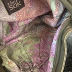 The Sak  Army Green Distressed Leather Small Hobo Bag 11x8x3" Photo 5