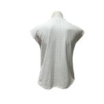 Tahari Women's White Eyelet Short Sleeve Scoop Neck Blouse Size S Photo 1
