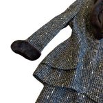 Thierry Mugler Rare FW 1998 Two Piece Suit Blazer Skirt Archival Fur Trim Sz 38 Brown Photo 1