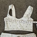 Show Me Your Mumu NEW shania bridal rhinestone denim top and skirt white and sliver set with belt Photo 5