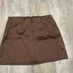 Hollister brown  satin skirt Photo 4