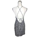 Urban Outfitters  Plaid Flower Strappy Gingham Mini Dress Black White Medium Photo 16