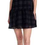 Anthropologie NEW ‎ Corey Lynn Calter Mini Dress Holiday Plaid Black Ruffle Sz XS Photo 0