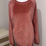Aerie  Velvet Oversized Long Sleeve Sweatshirt in Rust. Med. Photo 0