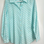 Talbots Button Down Shirt, Sea Horse Pattern, Size Large Photo 0