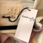 Thread & Supply Womens Rib Knit Polo Shirt Oversized Colorblock Ivory XL Photo 3