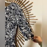 🦋 Tyler Boe Wpmens Butterfly Print Silk Ruffle Midi Dress Wedding Guest Boho Black Size 6 Photo 2