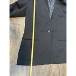 Banana Republic Black Blazer Mandarin Collar Polyester Spandex Blend One Button Photo 5