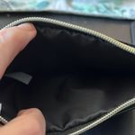 Liz Claiborne makeup bag or mini bag. Black leather. Used gently. 8” by 6”. Photo 1