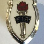 Rare Vintage Enamel FTA Pin, Future Teachers Of America Sterling Silver Pin Photo 0
