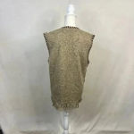 Westbound Vintage  Women's Large Beige Fringed Edge Wool‎ Blend Sweater Vest Photo 3