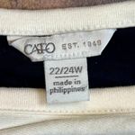 Cato Est. 1946 1/2 Black Cream Draped Sweater 22/24W Photo 4