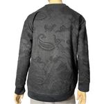 Adidas  Women’s Size M Black Trefoil Embossed Paisley Lace Oversized Sweatshirt Photo 4