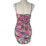 Akira  flowered bodycon side ruching mini dress Photo 6