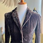 Tahari  Women’s Mocha Brown Crushed Velvet Blazer Touch of Silk Photo 2