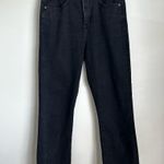 Loft High Waist Straight Crop Jeans Women’s size 28/6, Black with Frayed Hem Photo 0