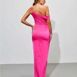 VICI Extra Small Fuschia pink satin maxi dress Photo 4