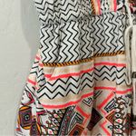 MINKPINK  Boho Geometric Print Romper Size M Elastic Waist Pockets Aztec medium Photo 6