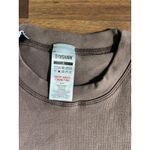 Gymshark Ribbed Cotton T-Shirt Brown Size Small Casual Activewear Top Stretch S Photo 1