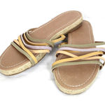 Madewell  The Kathryn Espadrille Slide Sandal in Leather Size 9 NIB Multi Photo 0