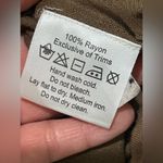 Earthbound Trading Co halter neck, gathered waist, harem leg jumpsuit, olive S Photo 11