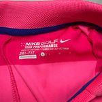 Nike  Golf Womens Pink Striped Short Sleeve Polo Shirt Dri-Fit Size Large Photo 4