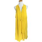 Torrid Womens Sleeveless Midi Wash Gauze Tiered Tassel Dress in Sulphur - Sz 3 Photo 3