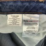 Style & Co  Jeans Boot Leg Blue Jeans Sz 4 Blue Brown Trim Pants Photo 3