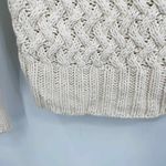 Kenji Natural Anthropologie Sweater Womens Medium Ivory Chunky Knit Pocket Hood White Photo 10