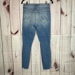 MOTHER High Waisted Looker Thrilling Shots Ankle Fray Jeans Blue Size 27 Photo 2