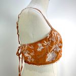 Free People Intimately Wild Hearts Bralette Crop Top Floral Orange Photo 3
