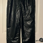 H&M  Black Leather Pants: Size 2 Photo 0