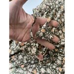 Umgee Boho Cottagecore Dress Small Green Floral Ruffle Tassel Tie Flowy Photo 5