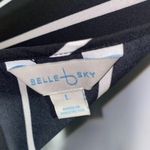 Belle Sky BELLE & SKY Black White Striped Shift Dress Photo 5