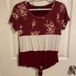 Rue 21 Burgundy Block Colored T-shirt  Photo 0