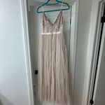 BHLDN Avery Maxi Dress, Oyster Champagne Color, Size 4 Photo 6