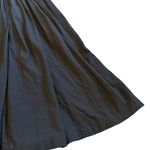 Free People 100% Cotton Black Midi Dress Ruffle Smocked Tie Back Size Small Photo 1