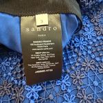 Sandro Paris Lagon Skirt Royal Blue Size 3 (30” Waist) Lace Crochet Overlay Photo 5