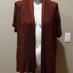 Dress Barn  orange open knit cardigan Photo 6
