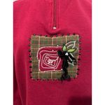 Breckenridge  Sweatshirt Womens LG Red Embroidered Beaded VTG Cottagecore Camping Photo 3