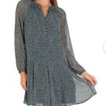 Joie  Limited Edition Balloon Long Sleeve Green Flowy Chiffon Fall Mini Dress Photo 0