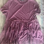 SheIn Short Sleeve Baby Doll Maroon Shirt Photo 0