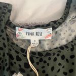 Pink Rose Olive Green And Black Sundress Photo 5