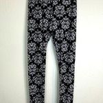 H&M GVI Black White Damask Print Stretch Leggings Gothic Yoga Pants Size Small Photo 0